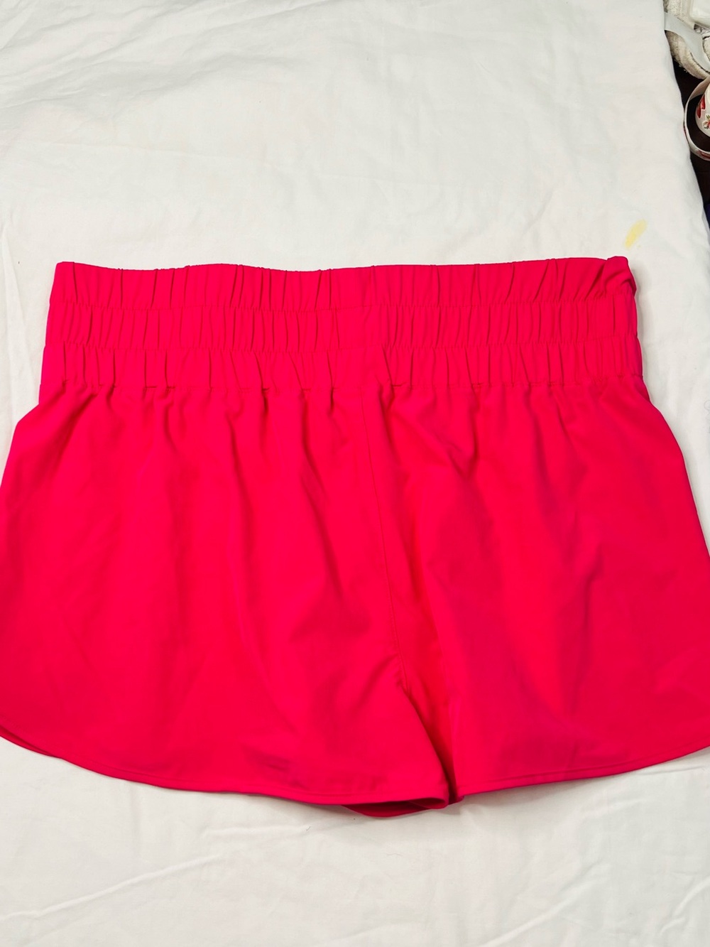 No Boundaries Hot Pink Athletic Shorts with Smocked Waistband